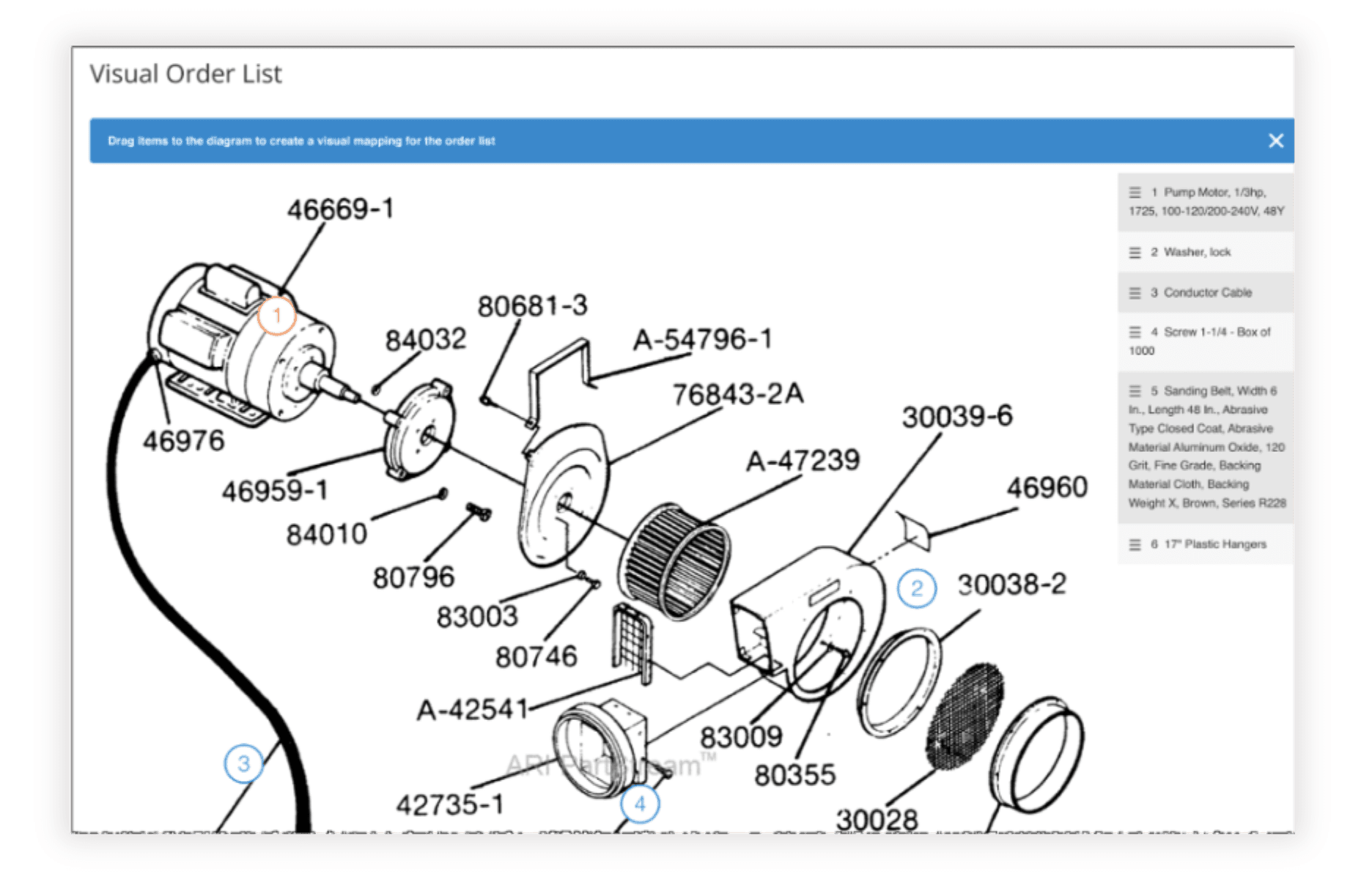 Coupa visual order list